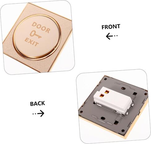 Lurrose Push Exit Button Cover Panel Door Access for Easy Installation and Quick for Home and Garage Use in Saudi Arabia