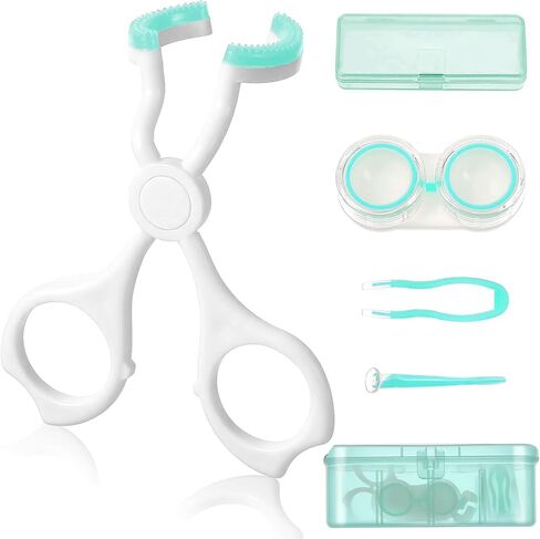 Contact Lens Applicator Tool, Portable Eye Opener for Easier Apply/Remove Contact Lens, with Contact Lens Case, Sucker+Tweezer with Soft Tip in Saudi Arabia