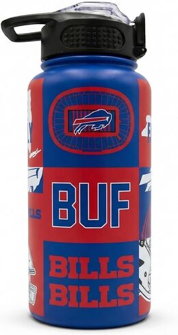 NFL ProPress Local Slogan 32oz Stainless Steel Water Bottle, Press Top Lid in Saudi Arabia