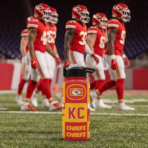 NFL ProPress Local Slogan 32oz Stainless Steel Water Bottle, Press Top Lid in Saudi Arabia