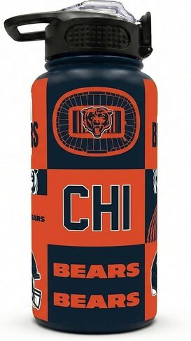 NFL ProPress Local Slogan 32oz Stainless Steel Water Bottle, Press Top Lid in Saudi Arabia