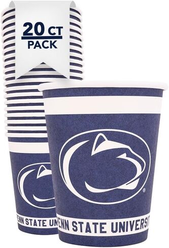 أكواب ورقية من Desert Cactus Penn State PSU Nittany Lions عدد 20 أكواب مشروبات باردة سعة 9 أونصة للبوابات الخلفية والتخرج والمناسبات (تصميم أ) in Saudi Arabia