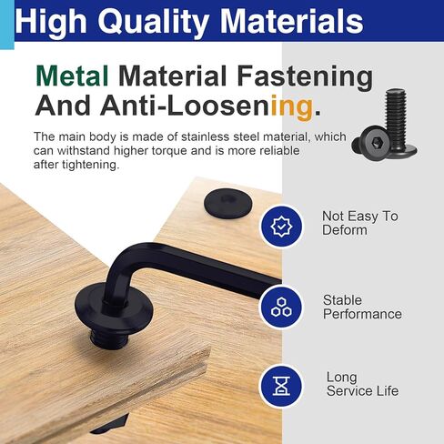 30 Pcs 1/4"-20 x 3/4" Flat Head Socket Cap Screws Bolts, 304 Stainless Steel, Black Zinc Plated Finish, Fully Machine Thread with Hex Key in Kuwait