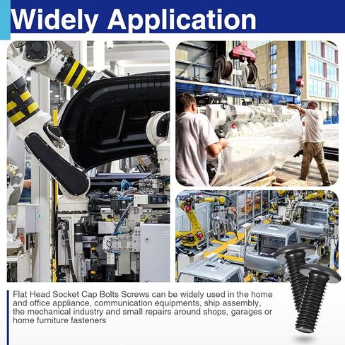 30 Pcs 1/4"-20 x 3/4" Flat Head Socket Cap Screws Bolts, 304 Stainless Steel, Black Zinc Plated Finish, Fully Machine Thread with Hex Key in Kuwait