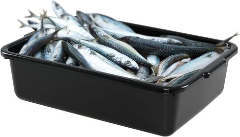 5-Pack Black Small Plastic Bus Box, 8 L Commercial Bus Tub in Kuwait