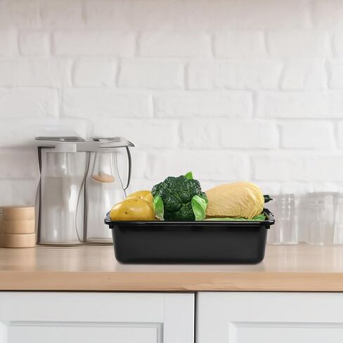 5-Pack Black Small Plastic Bus Box, 8 L Commercial Bus Tub in Kuwait