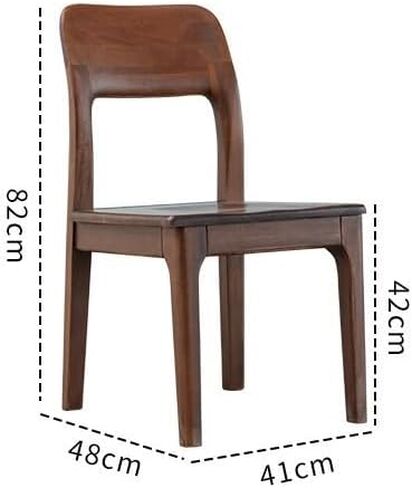 Office Chair Wujinmu Walnut Furniture Tea Table Mortise and Tenon Rectangular Solid Wood Home Black Walnut Shuke Dining Chair Home Office Desk Chairs in Saudi Arabia