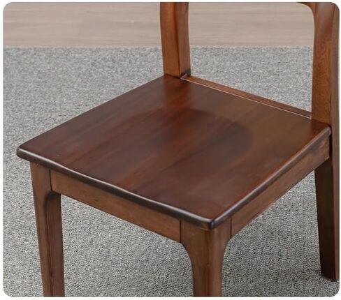 Office Chair Wujinmu Walnut Furniture Tea Table Mortise and Tenon Rectangular Solid Wood Home Black Walnut Shuke Dining Chair Home Office Desk Chairs in Saudi Arabia