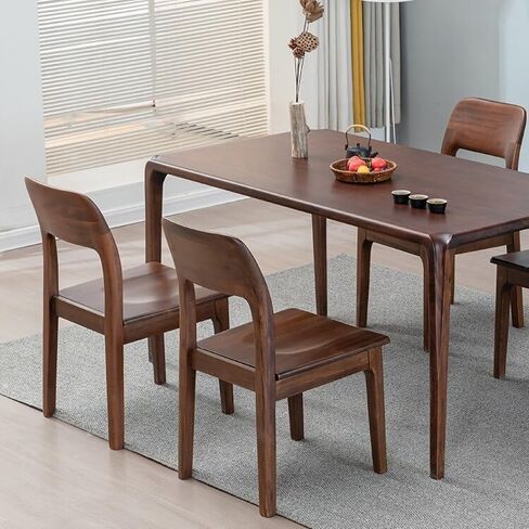 Office Chair Wujinmu Walnut Furniture Tea Table Mortise and Tenon Rectangular Solid Wood Home Black Walnut Shuke Dining Chair Home Office Desk Chairs in Saudi Arabia