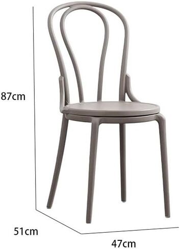 Office Chair European Style Household Plastic Chair Cafe Restaurant Negotiation Leisure Dining Chair Simple and Stylish All-Plastic Chair Home Office Desk Chairs in Saudi Arabia