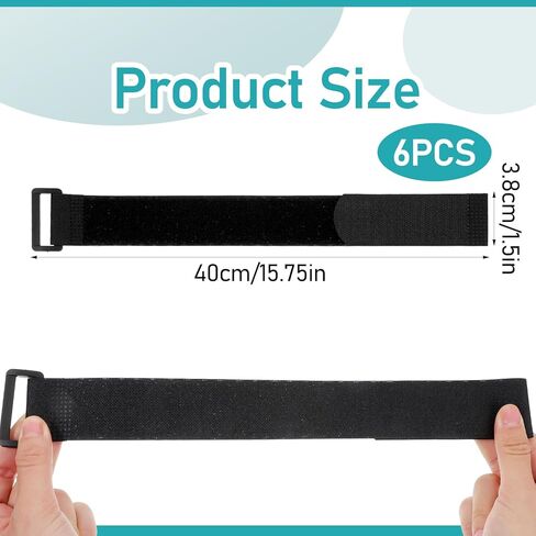 6 Pcs Boot Wraps For Cowboy Boots, Adjustable Elastic Cowboy Boot Straps For Riding, Climbing, Fishing & Outdoor Sports, Fastening Ankle Bands With Hook And Loop, Black in Saudi Arabia