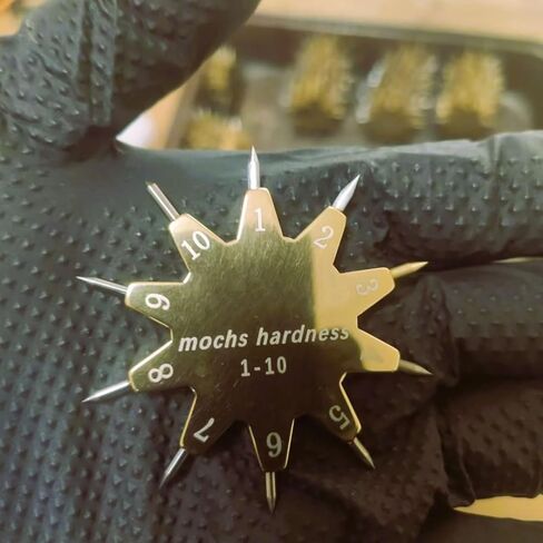 1-10 Scratch Tester, Portable Mohs Hardness Tester, Mineral & Rock Hardness Pen, 10-Pointed Star Design, Clearly Marked Hardness Grades, Scratch-Resistant, for Mineral, Gemstone, Rock in Kuwait