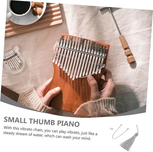 BESPORTBLE 17-Key Tremolo Chain for Kalimba Zinc Alloy Thumb Piano Accessory Musical Chain for Decoration and Replacement in Kuwait