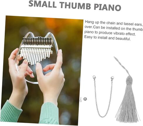 BESPORTBLE 17-Key Tremolo Chain for Kalimba Zinc Alloy Thumb Piano Accessory Musical Chain for Decoration and Replacement in Kuwait