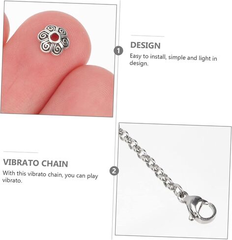 BESPORTBLE 17-Key Tremolo Chain for Kalimba Zinc Alloy Thumb Piano Accessory Musical Chain for Decoration and Replacement in Kuwait