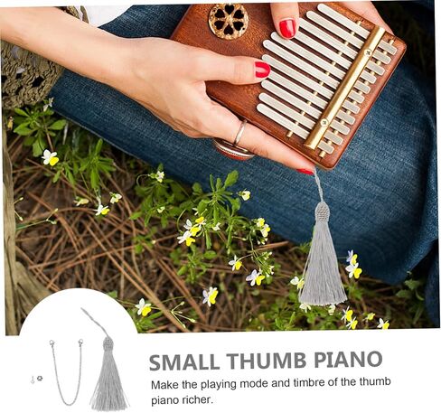 BESPORTBLE 17-Key Tremolo Chain for Kalimba Zinc Alloy Thumb Piano Accessory Musical Chain for Decoration and Replacement in Kuwait