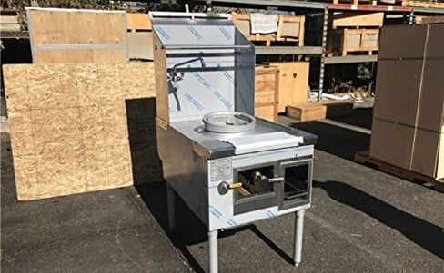 cooler depot Chinese Wok Range NSF with waterfall cooling, backsplash-1 Burner Hole Chamber, Customize 13" 16" wok ring, Commercial Restaurant, Propane or Natural Gas 120000 BTU, Stainless Steel in Kuwait
