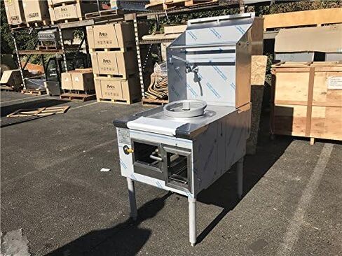 cooler depot Chinese Wok Range NSF with waterfall cooling, backsplash-1 Burner Hole Chamber, Customize 13" 16" wok ring, Commercial Restaurant, Propane or Natural Gas 120000 BTU, Stainless Steel in Kuwait