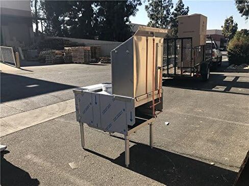 cooler depot Chinese Wok Range NSF with waterfall cooling, backsplash-1 Burner Hole Chamber, Customize 13" 16" wok ring, Commercial Restaurant, Propane or Natural Gas 120000 BTU, Stainless Steel in Kuwait