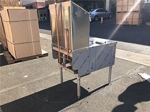 cooler depot Chinese Wok Range NSF with waterfall cooling, backsplash-1 Burner Hole Chamber, Customize 13" 16" wok ring, Commercial Restaurant, Propane or Natural Gas 120000 BTU, Stainless Steel in Kuwait