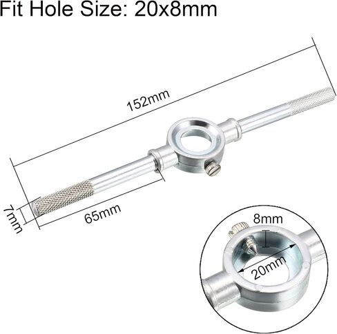 20mm Round Die Stock Handle Wrench Holder,for Metric M3.5-M6 Round Die, Adjustable with Knurled Handle in Saudi Arabia