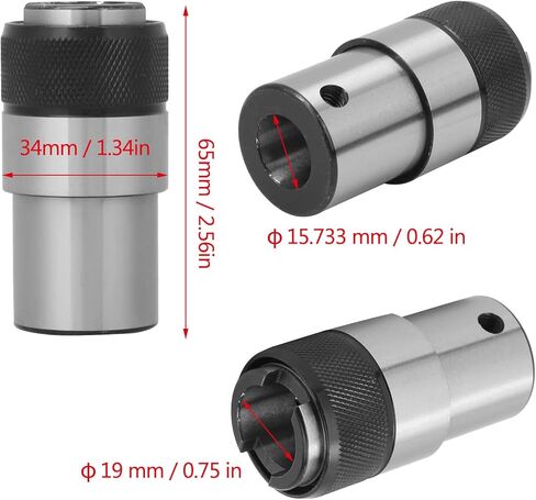 GT12 Tapping Chuck Holder Overload Protection Precision Ground Hardened Durable Tapping Tool Accessory for Machine Tool Thread Processing 40Cr Material 34mm Diameter 65mm Length in Saudi Arabia