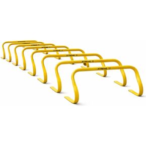 حواجز رشاقة متينة - للرياضيين من جميع مستويات المهارة، 8 قطع مقاس 5.9 بوصة، حواجز تدريب للرياضة واللياقة البدنية ومثاقب الرشاقة - حواجز سرعة صفراء من مادة البولي إيثيلين لتدريب كرة القدم وكرة القدم in Kuwait