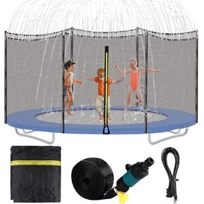 Aodaer Trampoline Net Replacement with Sprinkler 14Ft Safety Enclosure Net Weather Resistant Round Frame Trampoline Net for Round Frame Trampoline in Saudi Arabia
