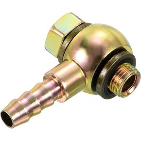 YOKIVE Hose Barb Fitting Elbow, Barbed M10x1 Male Thread Adapter Connector, Great for Gas, Water, Oil, Fuel Pipelines (Gold, 8-mm) in Kuwait
