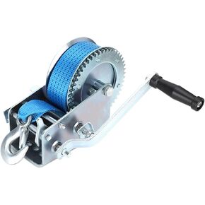 ونش كرنك يدوي، 1200 رطل ونش يدوي للمقطورة البحرية، ونش يدوي عالي التحمل مع حزام، سعة تحميل 1200 رطل، أداة مقطورة ATV البحرية، للمقطورة والقارب، أزرق-1 in Kuwait