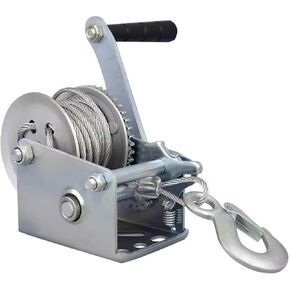 ونش القارب عالي التحمل من الفولاذ 3000 رطل، ونش يدوي مع خطاف، ونش كرنك بسقاطة في اتجاهين لسيارات الدفع الرباعي، ATV، ونش يدوي مع حبل سلكي بطول 26 قدم in Kuwait