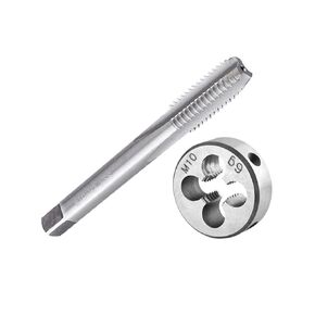 M10x0.5 M10x0.75 M10x1 M10x1.25 M1.5 Tap and Die Set Right Hand, Machine Thread Tap & Round Die(M10x0.5) in Kuwait