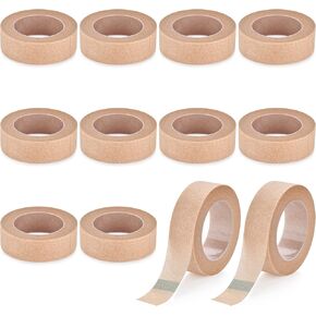 Medical Paper Tape 12 Rolls,Nose Tapes,Surgical Tape, Breathable for Sensitive Skin Wound Dressing Tape,0.5 inch x 10 Yards,First Aid Bandage,Earring,Face,Wound Care in Kuwait