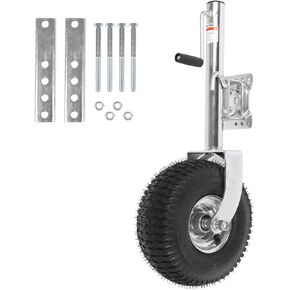 2000 lbs Heavy-Duty Beach Boat Trailer Jack, 13.38" Wheel Swivel Tongue Jack, 11" Vertical Lift Galvanized Steel Bolt-Fixed Trailer Jack for RV Boat Camper Utility Trailer Silver-Silver in Kuwait