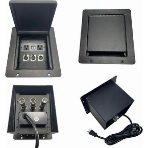 PROCRAFT Mini Gap LID Feed-Thru RECESSED Stage Pocket/Floor Box w/ 1 Wired AC 2 XLR Female 1 XLR Male in Kuwait