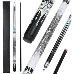 Glass Fiber Pool Cue Stick, 58" Professional Pool Stick Billiards Cue Stick with 13mm 8-Layer Tip Uni-Loc Pin Joint for Adults Men Players in Kuwait