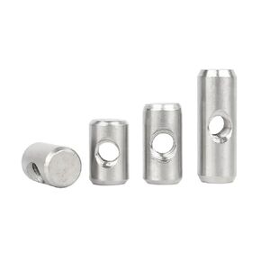 Barrel nut, M4/M5/M6 Cylindrical Pin Dowel Cross Hole Hammer Embedded Nut for Wood Furniture Accessories(M5x12x8mm-5pcs) in Saudi Arabia