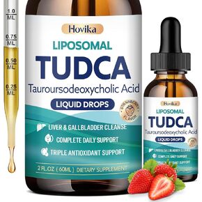 TUDCA Bile Salts 1200mg Liquid Drops, Tudca Supplement with Choline, ALA, NAC, Glutathione & Herbal Extract for Bile Flow, Gallbladder Health & Antioxidant Defense, Strawberry Flavor, 2 Fl Oz in Kuwait