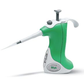 VistaLab 1257-0050 Ovation Fixed Volume Two Stroke BioNatural Pipette, 50 microliter Volume, +/-0.8% Accuracy, Green in Kuwait