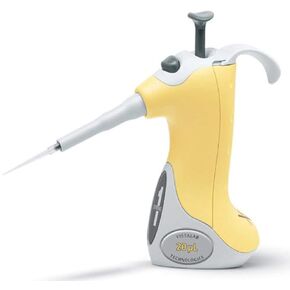 VistaLab 1157-0020 Ovation Fixed Volume Single Stroke BioNatural Pipette, 20 microliter Volume, +/-1.0% Accuracy, Yellow in Kuwait