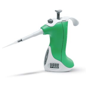 VistaLab 1057-0100 Ovation Adjustable Volume Pipette, 10-100 microliter Volume, 0.1 microliter Graduation Interval, +/-0.8% Accuracy, Green in Kuwait