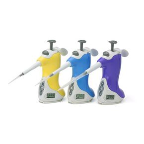 VistaLab 1057-0002 Ovation Adjustable Volume Pipette, 0.2-2 microliter Volume, 0.002 microliter Graduation Interval, +/-1.5% Accuracy, Red in Kuwait