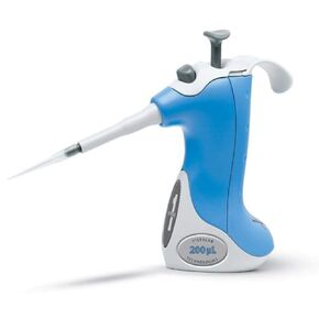 VistaLab 1157-0200 Ovation Fixed Volume Single Stroke BioNatural Pipette, 200 microliter Volume, +/-0.8% Accuracy, Blue in Kuwait