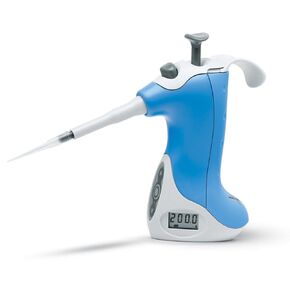 VistaLab 1057-0200 Ovation Adjustable Volume Pipette, 20-200 microliter Volume, 0.2 microliter Graduation Interval, +/-0.8% Accuracy, Blue in Kuwait