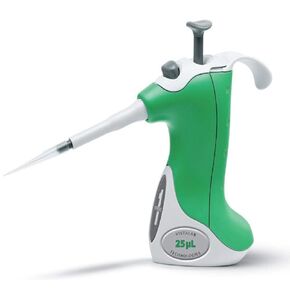 VistaLab 1157-0025 Ovation Fixed Volume Single Stroke BioNatural Pipette, 25 microliter Volume, +/-1.4% Accuracy, Green in Kuwait