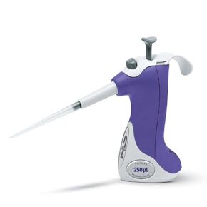 VistaLab 1257-0250 Ovation Fixed Volume Two Stroke BioNatural Pipette, 250 microliter Volume, +/-1.2% Accuracy, Purple in Kuwait