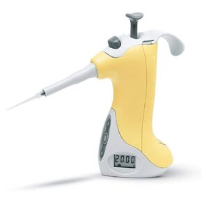 VistaLab 1057-0020 Ovation Adjustable Volume Pipette, 2-20 microliter Volume, 0.02 microliter Graduation Interval, +/-1% Accuracy, Yellow in Kuwait