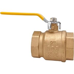 1-1/2" Full Port Ball Valve, 1.5" Lead-Free Brass Ball Valve, Female Threaded NPT Connector, 150 PSI WSP 600 PSI WOG - 1.5inch, 1 Pack in Kuwait