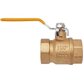 صمام كروي بمنفذ كامل 1-1/2 بوصة، صمام كروي نحاسي خالٍ من الرصاص 1.5 بوصة، موصل NPT ملولب أنثى، 150 رطل لكل بوصة مربعة WSP 600 رطل لكل بوصة مربعة WOG - 1.5 بوصة، حزمة واحدة in Kuwait