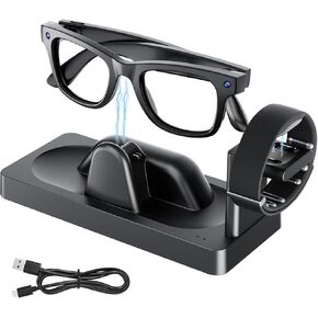 Charging Station for Meta Ray-Ban Display Glasses&for Meta Neural Band, Charger Dock for RayBan Met-A Display Smart Glasses Accessories「3-in-1 Charging,Compact,Status Indicator,Circuit Protection」 in Kuwait